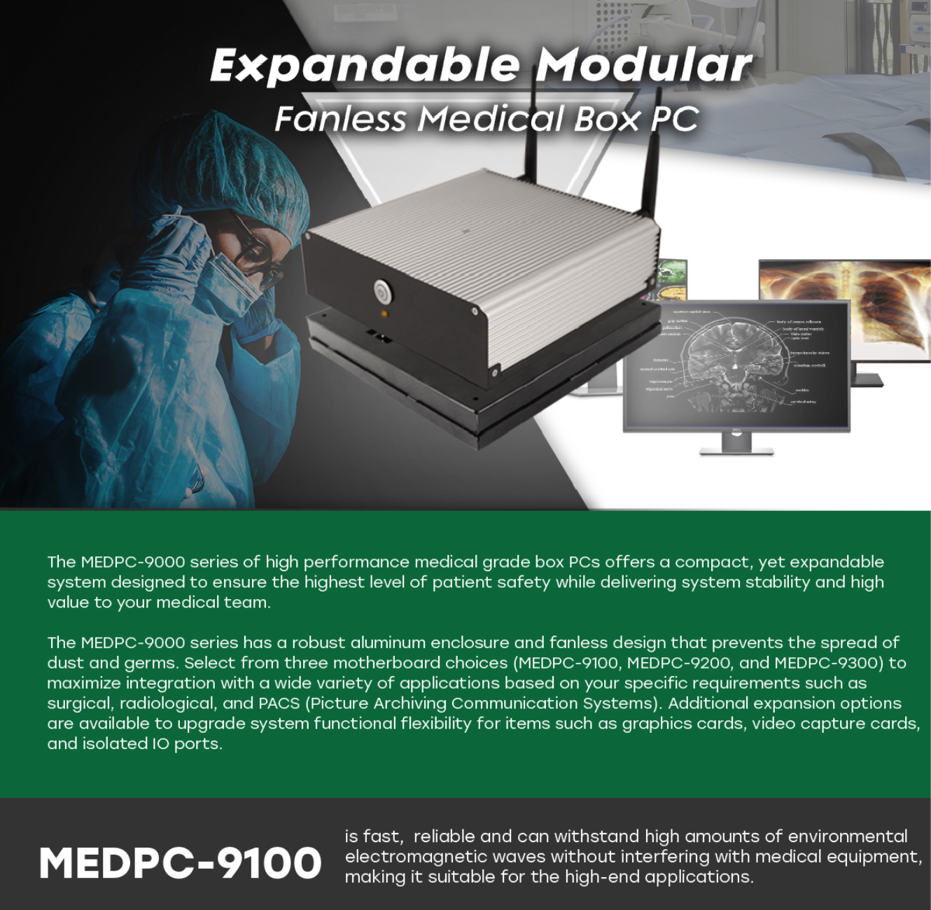 fanless medical box pc 